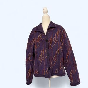 Canvas Backs Women's Purple Wool/Alpaca Blend Jacket XL